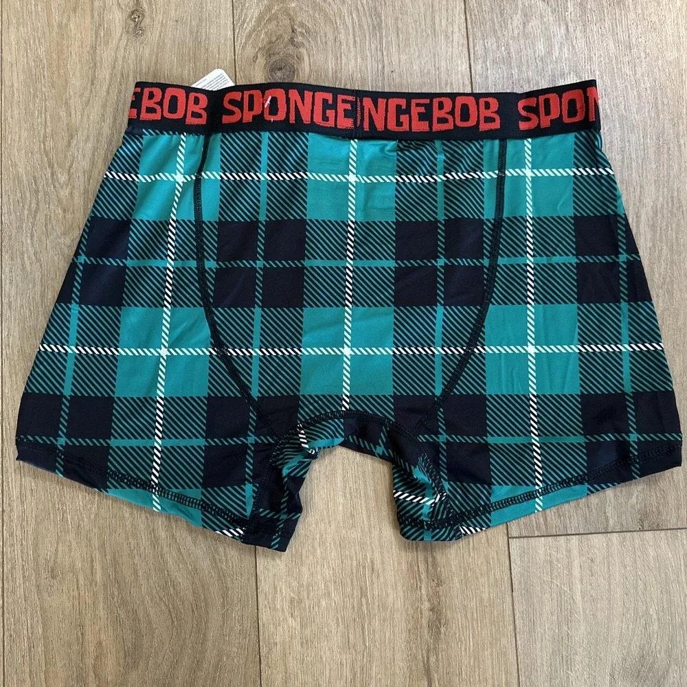 SpongeBob Squidward Men's Holiday Festive Boxer Briefs Large‎ NEW Stretch